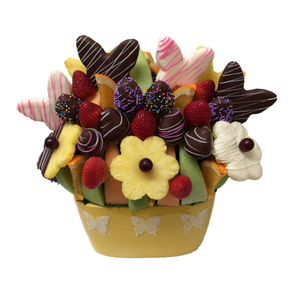 Butterfly Kisses Fruit Bouquet - Orchard Berry Arrangements (600x600), Png Download