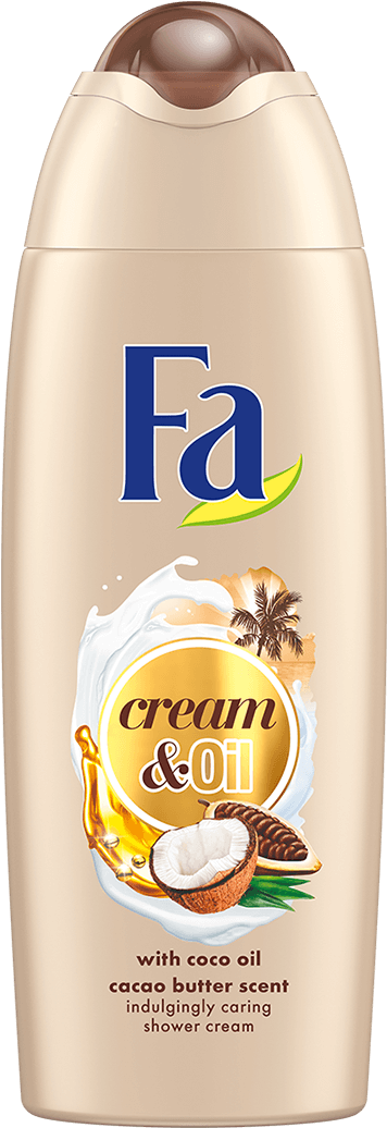 Fa Com Shower Gel Cream Oil Cacao Butter - Shampoo Fa (970x1400), Png Download