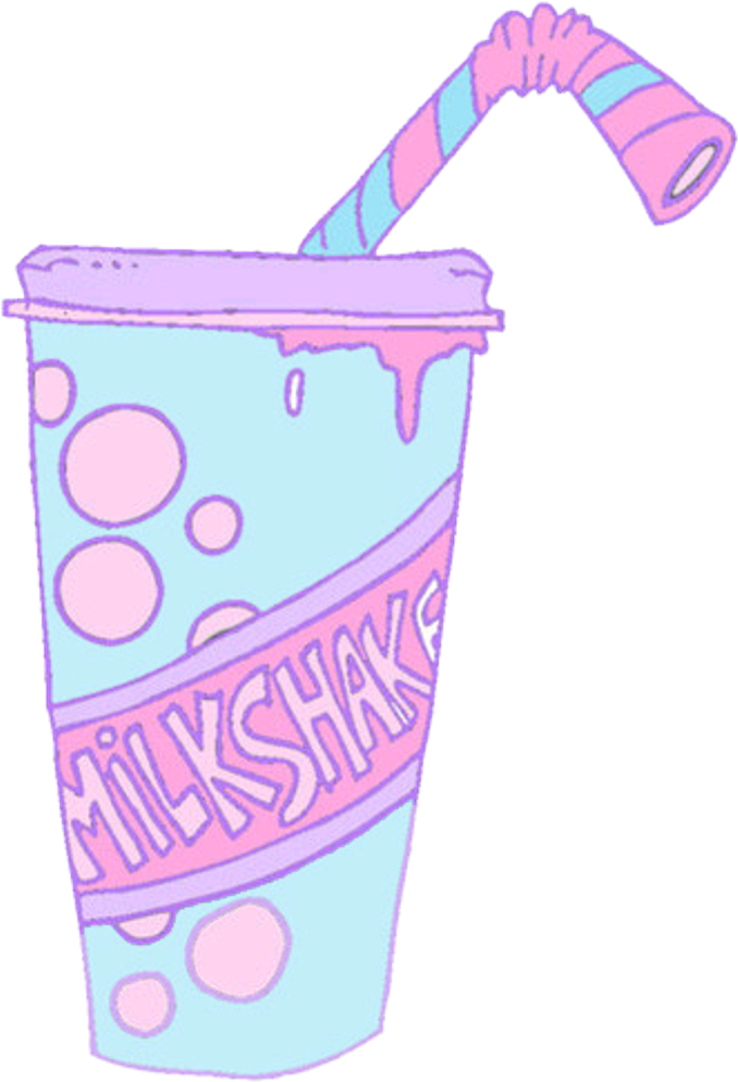 Milkshake Pastel Pink Illustration Ftestickers Freetoed - Milkshake Coloring Pages (1024x1024), Png Download