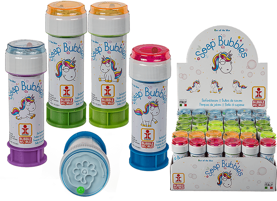 Bouteille Bulle De Savon Licorne (945x709), Png Download