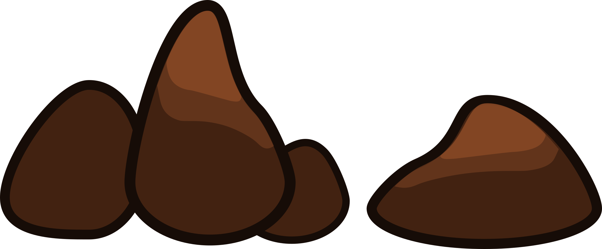 Stone Clipart (2400x995), Png Download