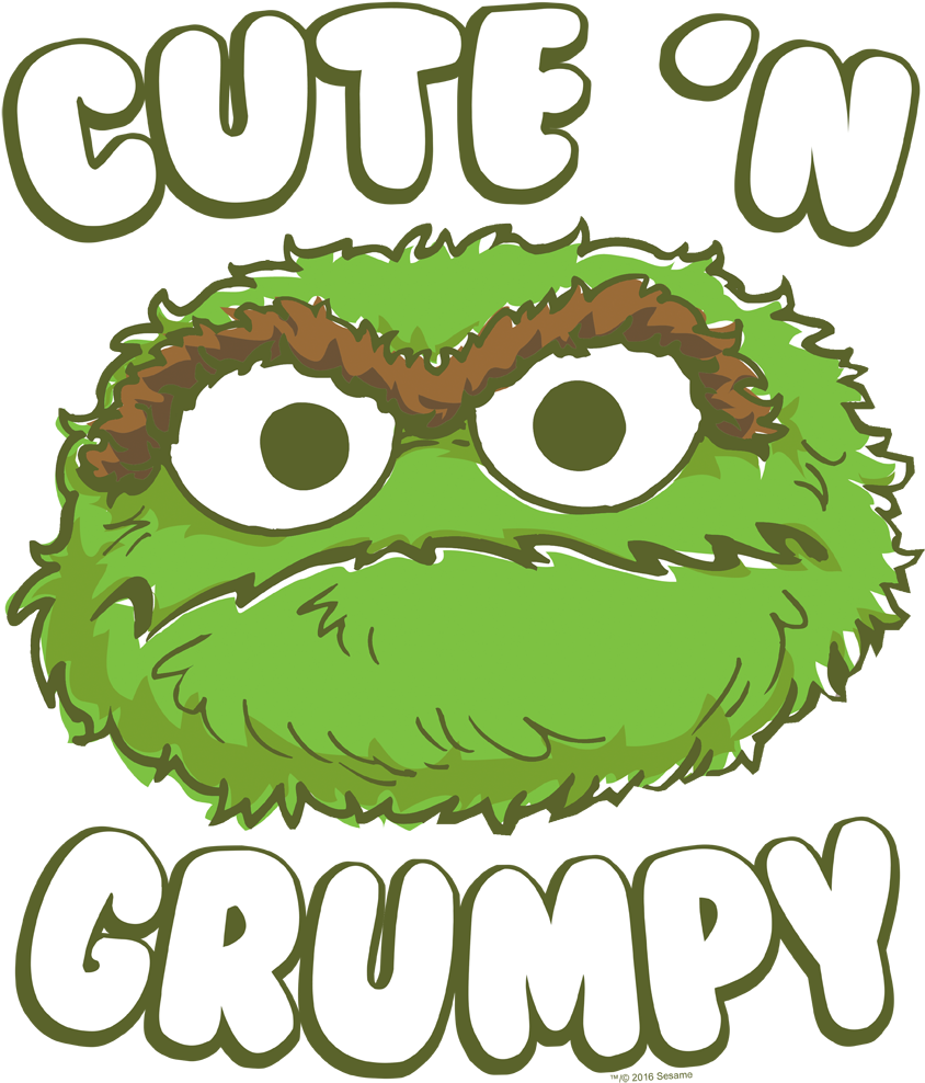 Sesame Street Cute N Grumpy Baby Bodysuit - T-shirt (850x1067), Png Download