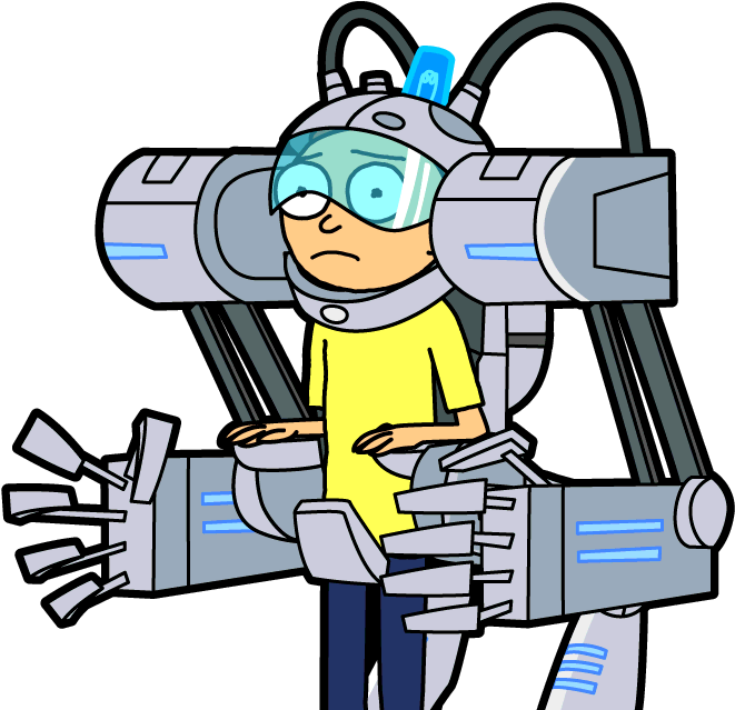 Rick And Morty Clipart Buff - Pocket Mortys Exoskeleton Morty (667x650), Png Download