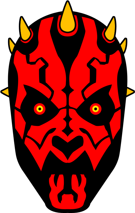 Darth Maul Cliparts - Darth Maul Cartoon Face (500x800), Png Download