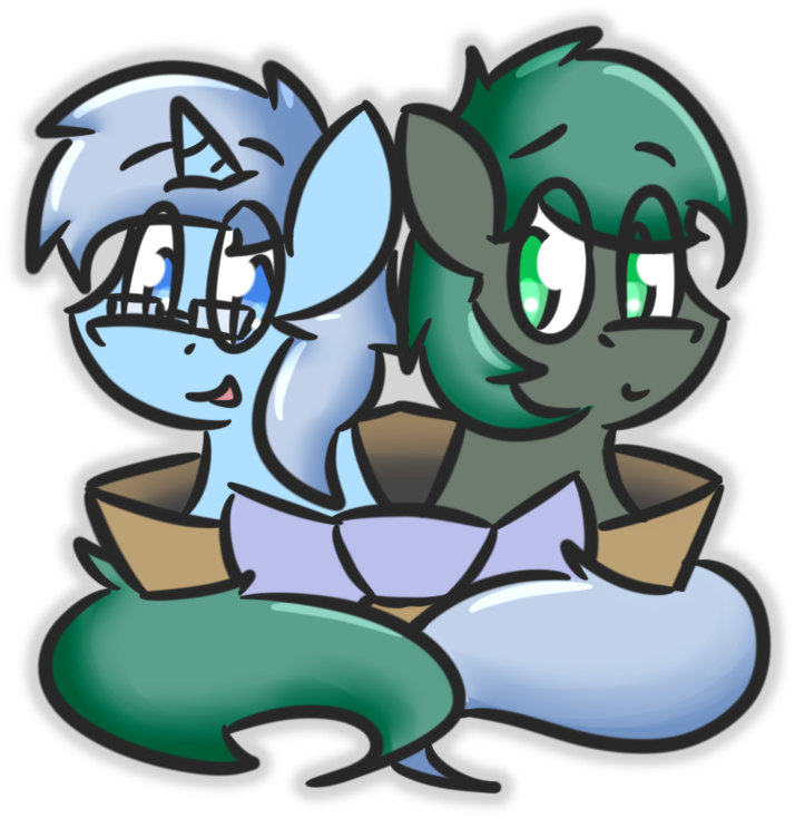 Orbitalaerospace, Basket, Bow, Cute, Duo, Earth Pony, - Cartoon (924x874), Png Download