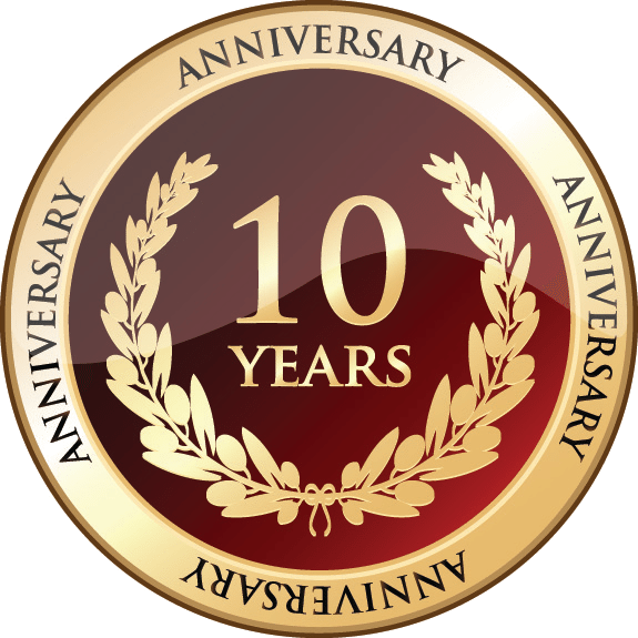 10 Year Anniversary - 25 Years Anniversary Png (575x575), Png Download