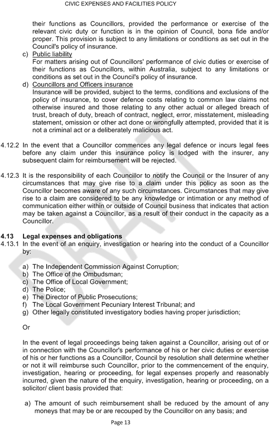 Draft Civic Expenses And Faciltities Policy For Council - Document (653x922), Png Download