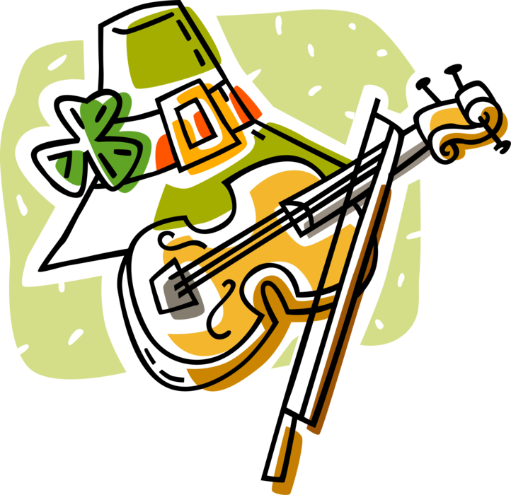 Vector Illustration Of Irish Mythology Leprechaun Hat - Irish Music Clip Art (722x700), Png Download