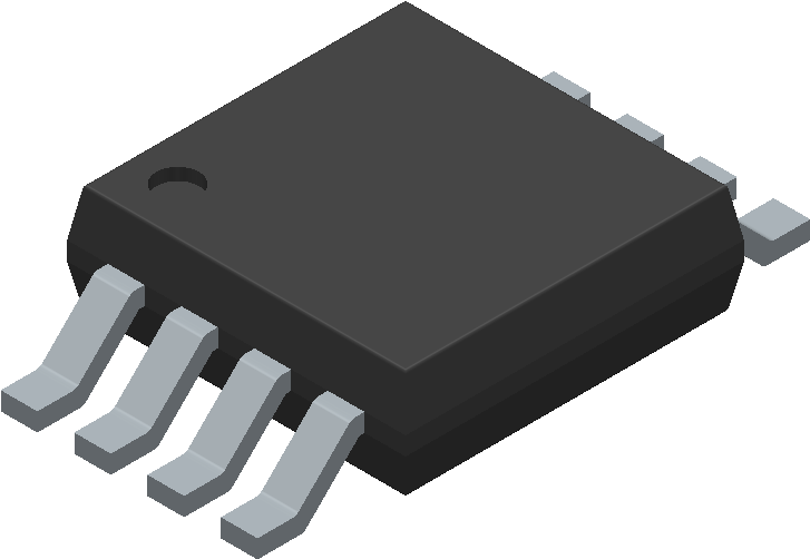 Lm25085amy/nopb - Texas Instruments - 3d Model - Small - Sop8 Png (800x800), Png Download