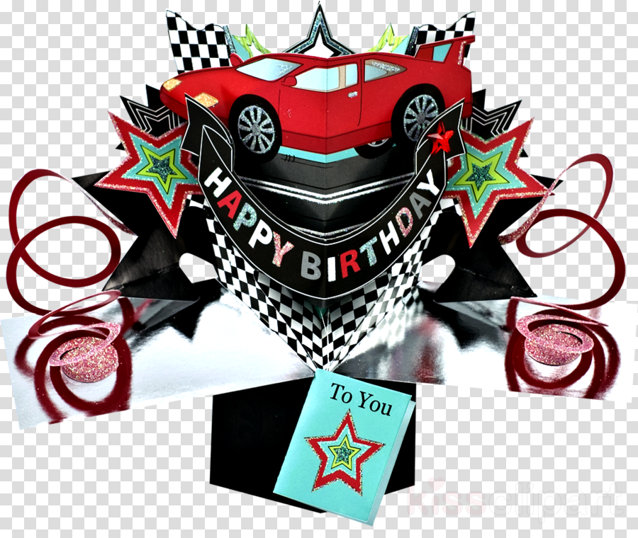 Karte Zum Geburtstag Pop-up 3d - Second Nature Pop Up Card - Car (900x760), Png Download