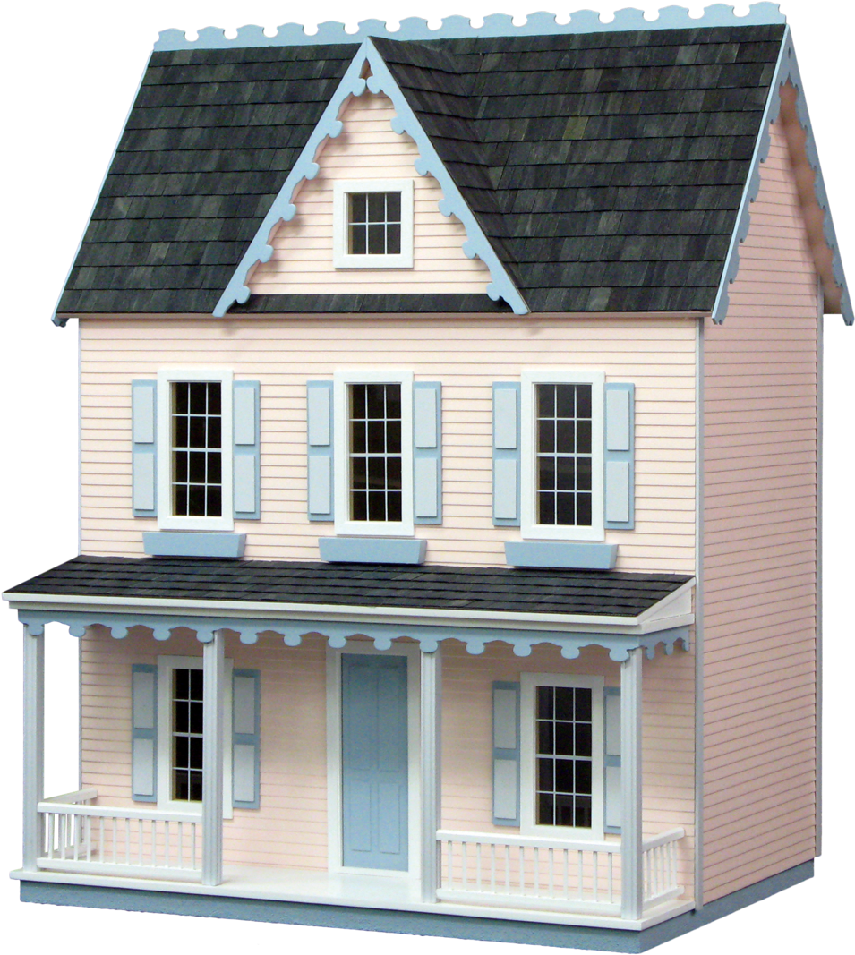 Vermont Farmhouse Jr - Houseworks Vermont Farmhouse Jr. Dollhouse Kit (1280x1280), Png Download