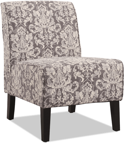 Linon Coco Grey Damask Accent Chair (coco Accent Chair (846x534), Png Download