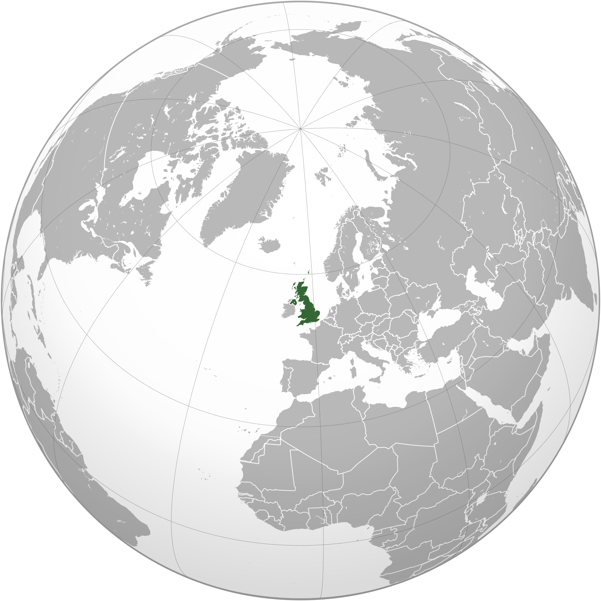 Orthographic Projection Of The United Kingdom - Garmin Gdl 52 Sirius Xm/ads-b Gps Receiver (2000x2000), Png Download