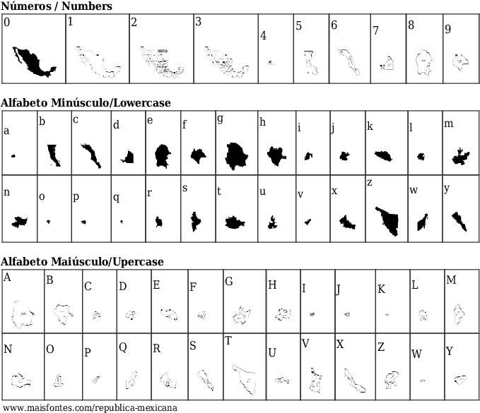 Detalhes Da Fonte Republica Mexicana - Font (689x640), Png Download