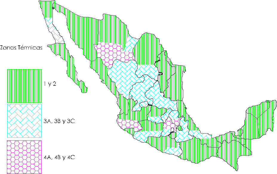 Zonas Térmicas De La República Mexicana - Illustration (958x829), Png Download