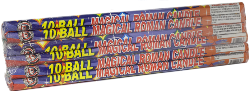 10 Ball Magical Roman Candle - Sparkler (800x800), Png Download