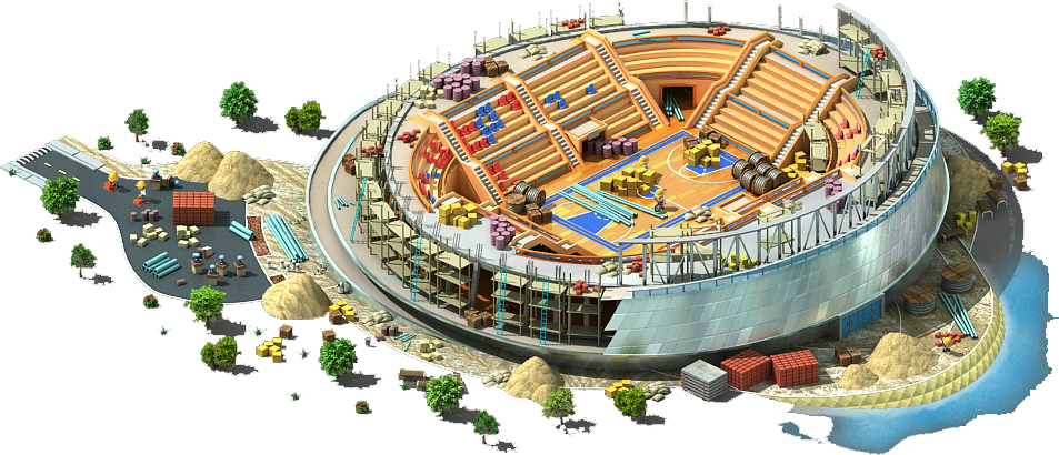 Megapolis Basketball Arena Construction - Basketball Stadium Png Transparent (953x410), Png Download