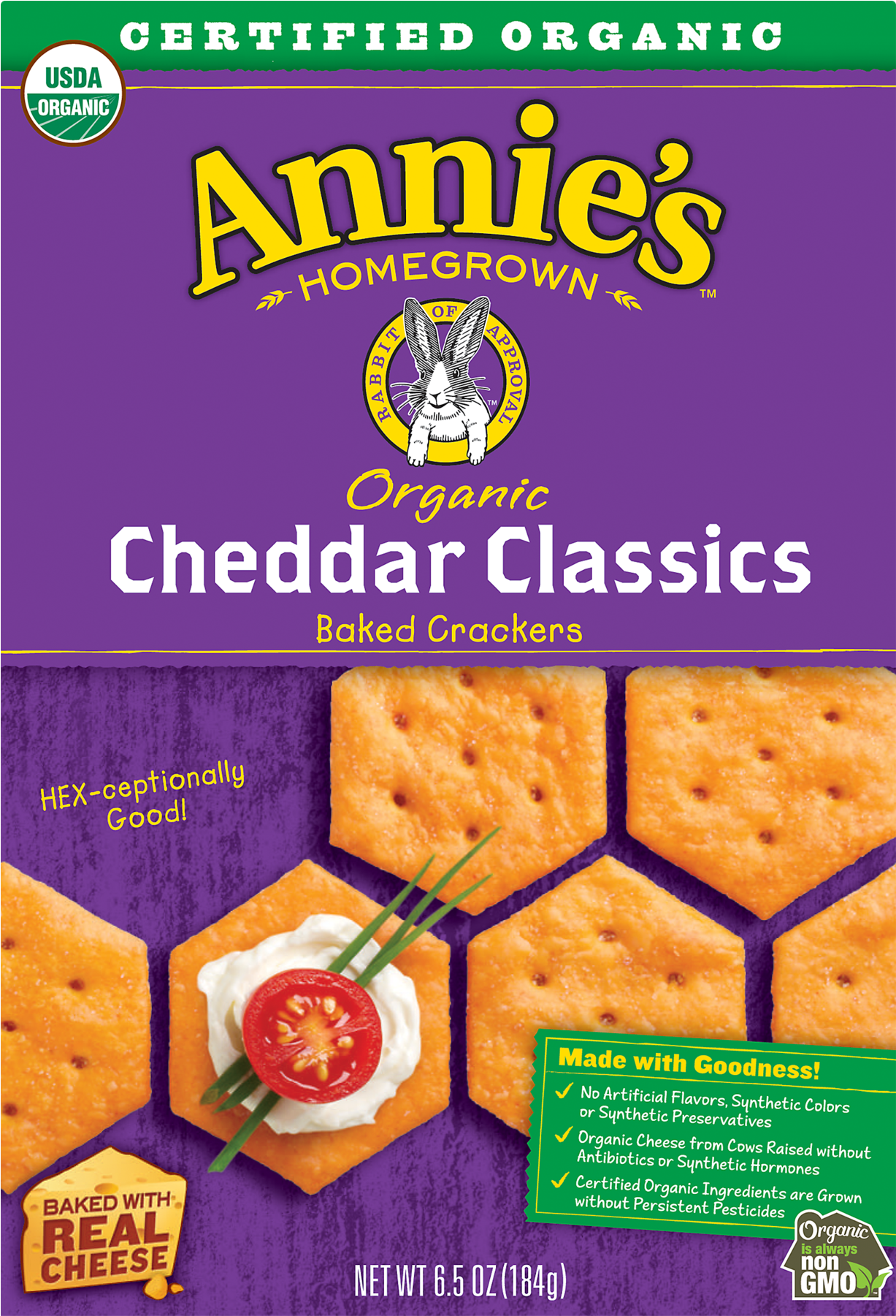 Annies Organic Cheddar Classic Baked Crackers Png Ritz - Annie's Cheese Crackers (1800x1800), Png Download