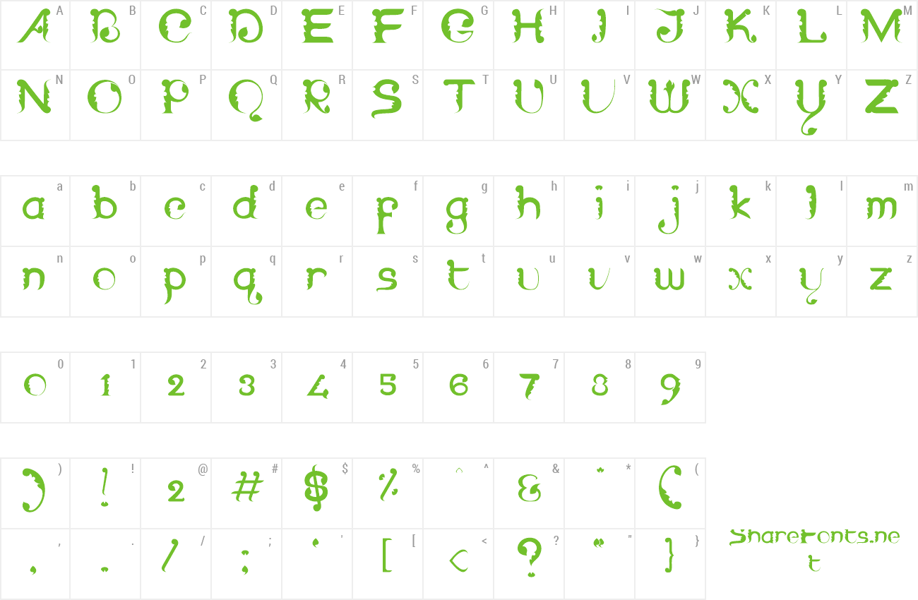 Font Wayang Patran Preview - Old English Font 5 (1300x850), Png Download