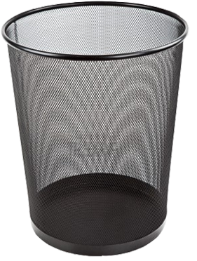 Papelera De Malla Metalica -negro Hamilton Steel Srl - Steel Mesh Wastebasket Round (754x686), Png Download