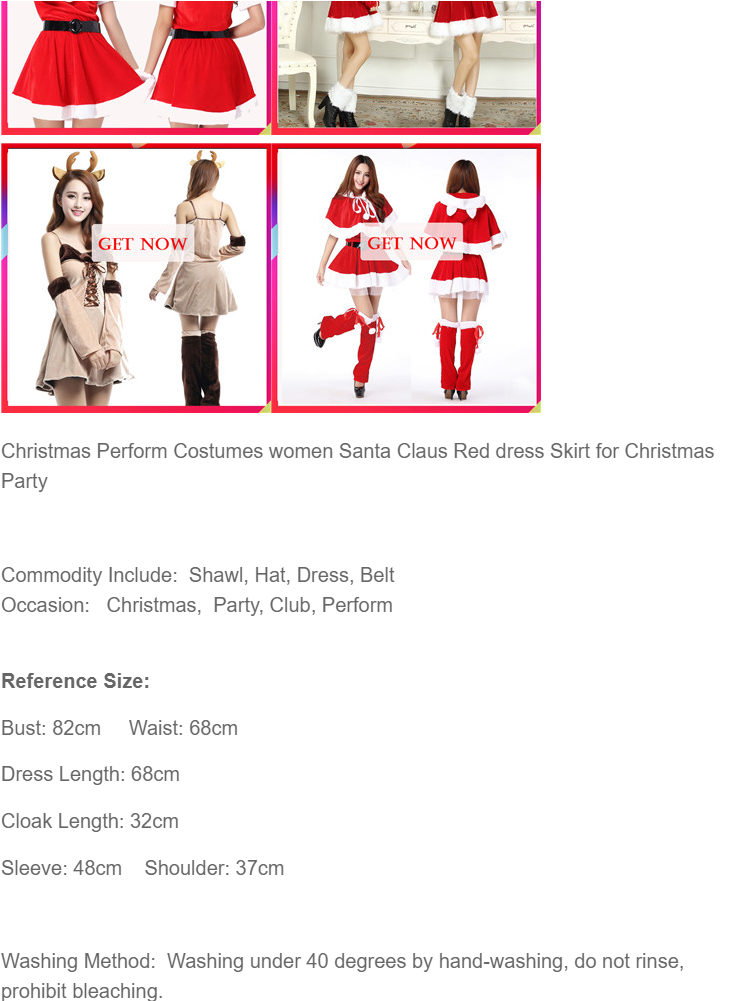 Christmas Perform Costumes Women Santa Claus Red Dress - Lot Xmas Ladies Womens Christmas Girls Santa Claus (1253x1000), Png Download