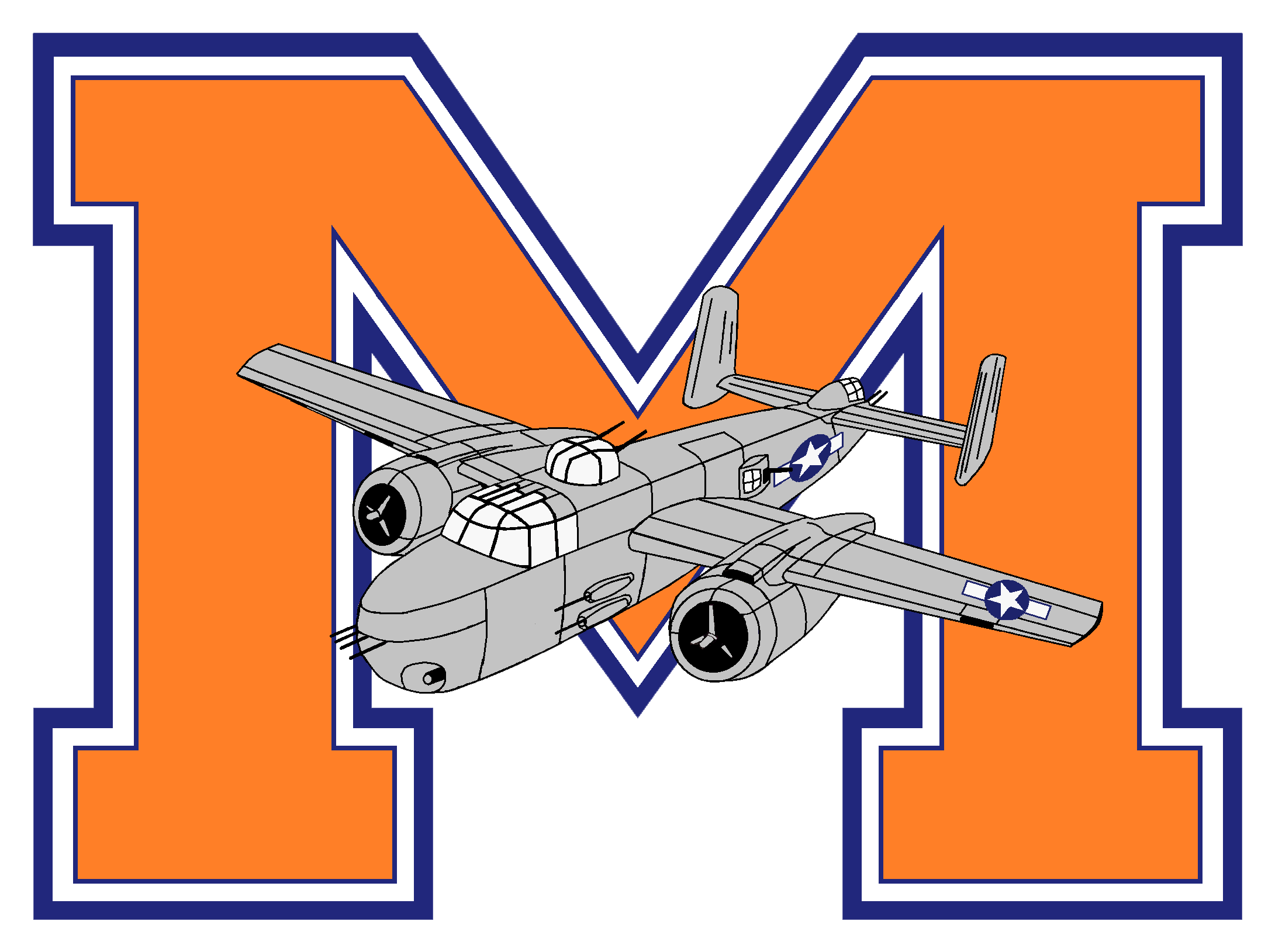 Gen William Mitchell Marauders - East Mississippi Community College Logo (2329x1695), Png Download
