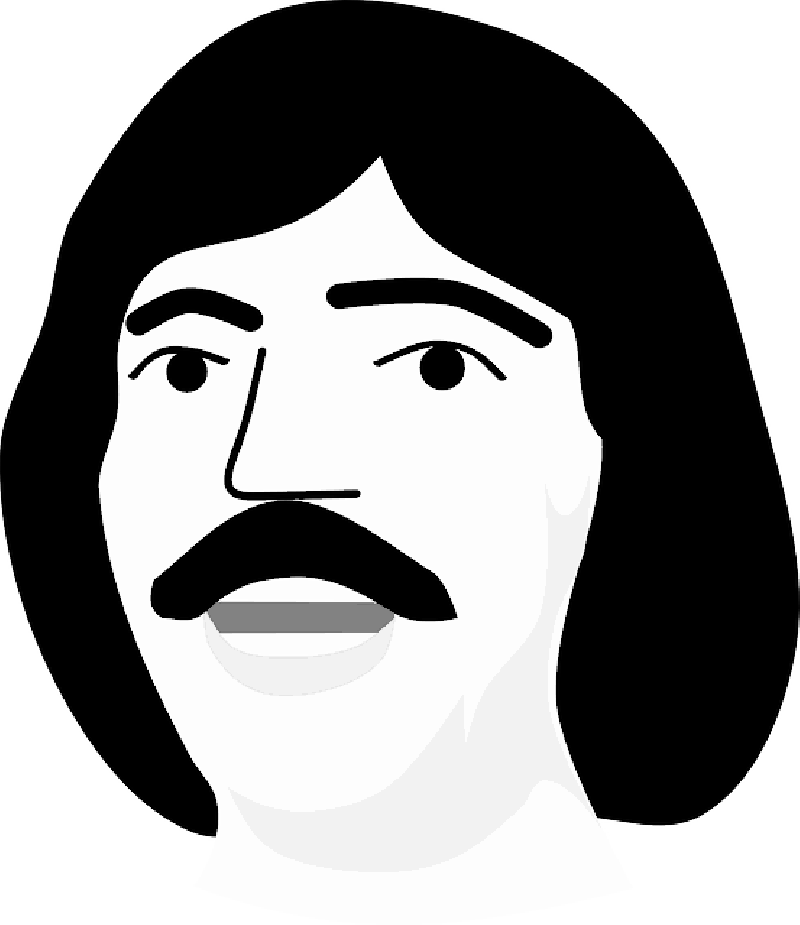 Gaucho, Man, Moustache, Pilgrim, - Men With Moustache Cartoon (800x925), Png Download