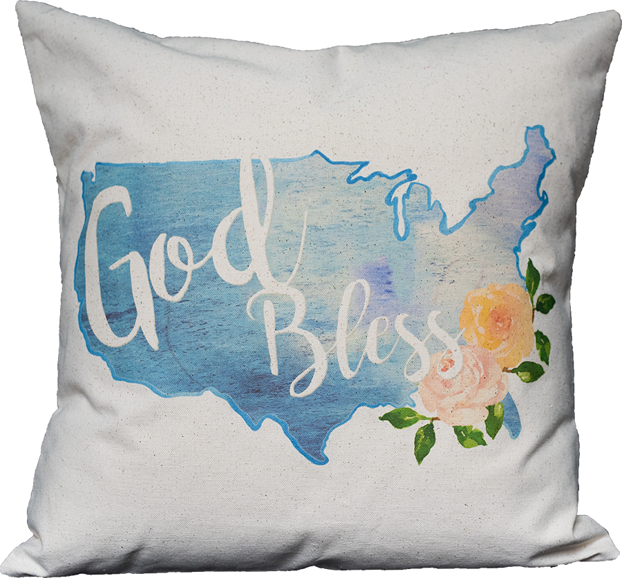 Watercolor United States - Cushion (900x836), Png Download