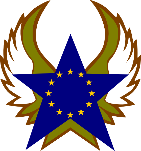 Blue Star With Gold Stars Svg Clip Arts 558 X 598 Px (558x598), Png Download