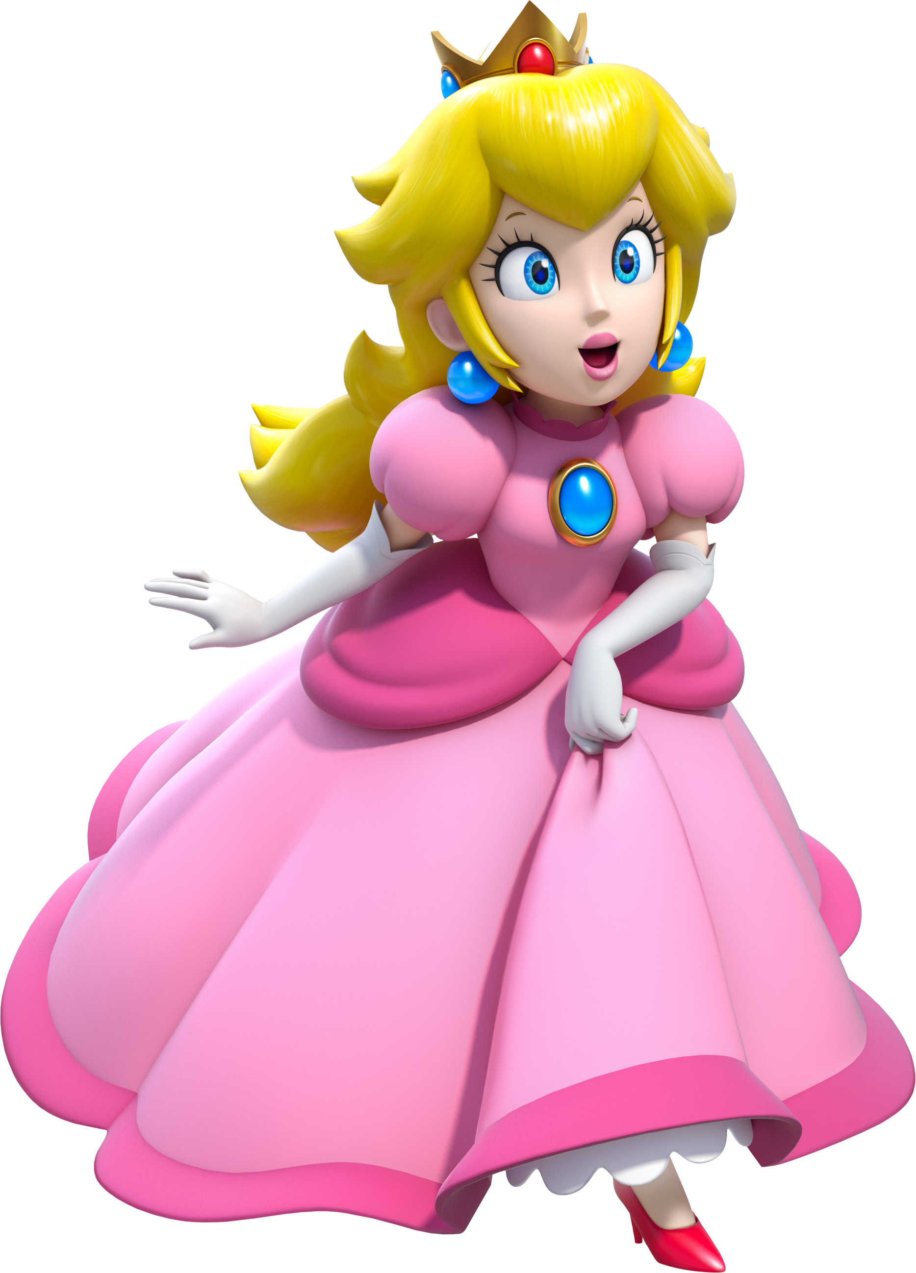 Picture Royalty Free Peaches Clipart Mario - Super Mario 3d World Peach Png (1868x2596), Png Download