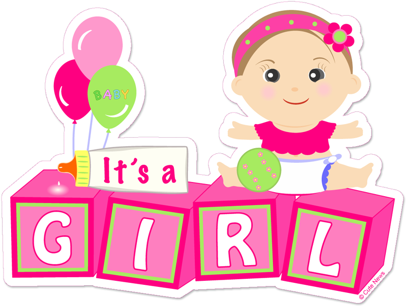 Its A Girl Png Transparent Its A Girl - It's A Baby Girl Png (831x837), Png Download