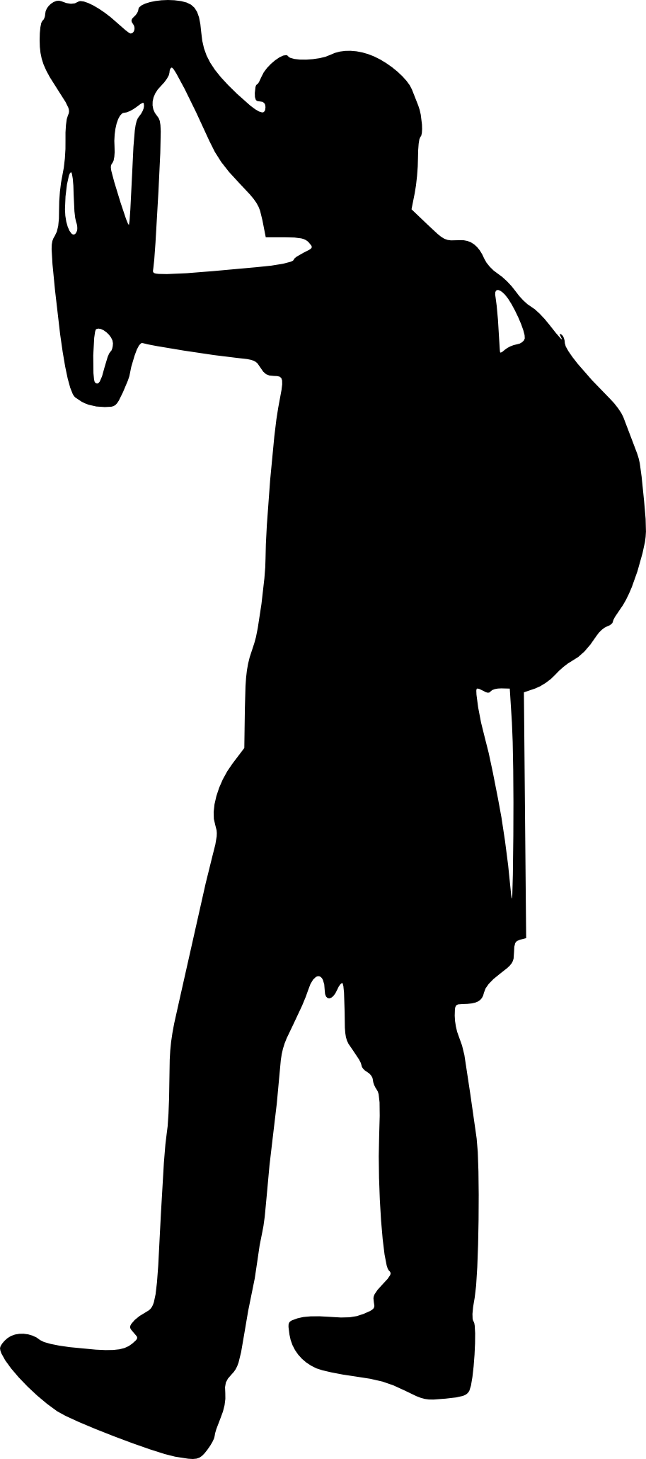 Free Download - Photographer Silhouette Png (913x2059), Png Download