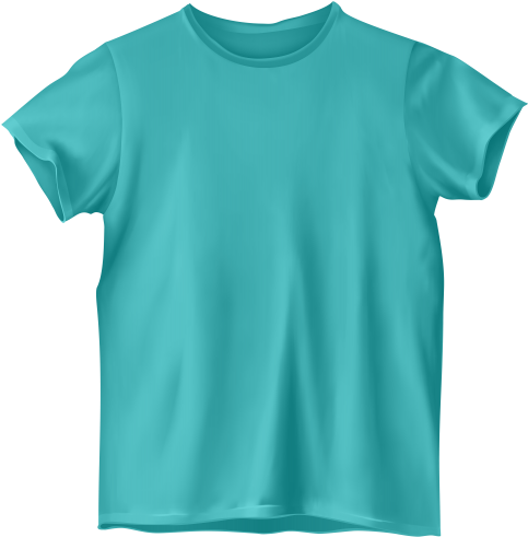 Blue T Shirt Png Clipart - T-shirt (492x500), Png Download