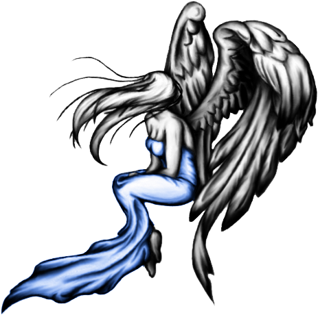 Jpg Transparent Library Angel Tattoos Png Transparent - Picsart Hand Tattoo Editing (546x527), Png Download