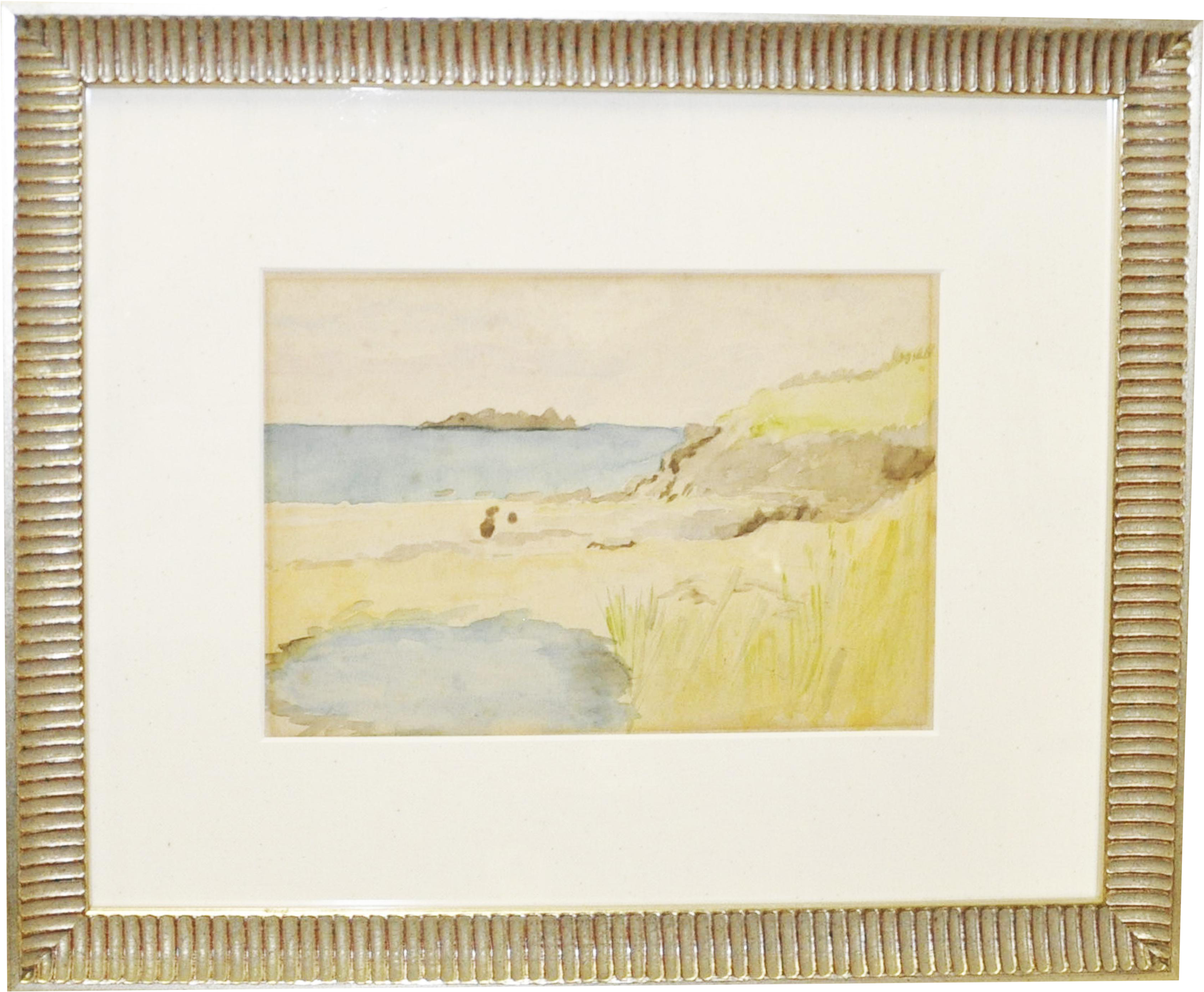 Vintage Water & Landscape Watercolor - Picture Frame (3747x3086), Png Download