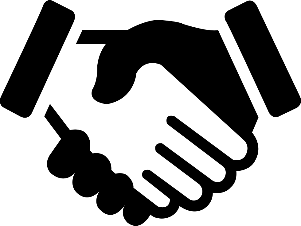 Black Hands Png - Shaking Hands Icon Png (980x736), Png Download