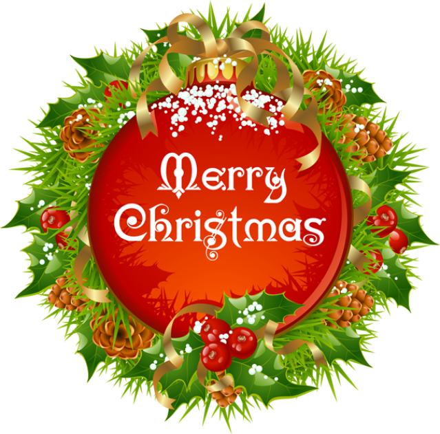 Merry Christmas Snow Flakes Transparent Png - Christmas Wreath Merry Christmas (400x400), Png Download