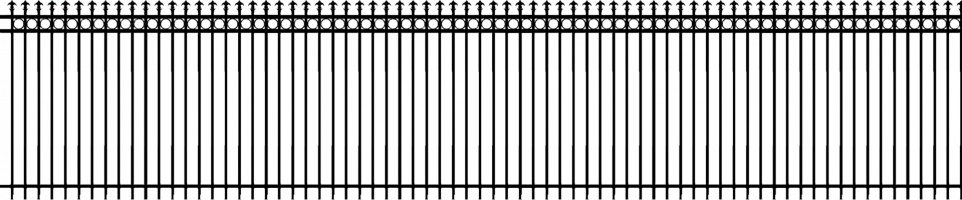 Metal Fence Png - Fence Png (962x200), Png Download