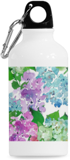 Watercolor Hydrangea Cazorla Sports Bottle - Interestprint Designed Laptop Shoulder Bag Watercolor (500x500), Png Download