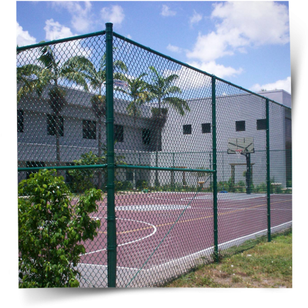 Basketball Fence - Basketball Court Fence (450x450), Png Download