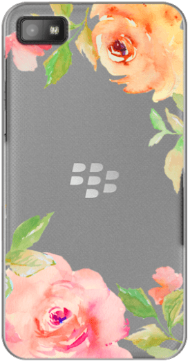 Pretty Watercolor Flowers In Pink / Yellow - Amzer Border Bumper Protective Case Back Cover (300x547), Png Download