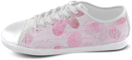 Watercolor Flower Pattern Men's Canvas Shoes - Skate Shoe (500x500), Png Download