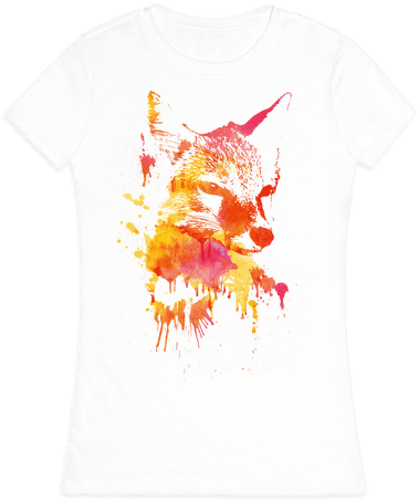 Watercolor Fox Womens T-shirt - Cloud City 7 Fox Off Kid's T-shirt (484x484), Png Download