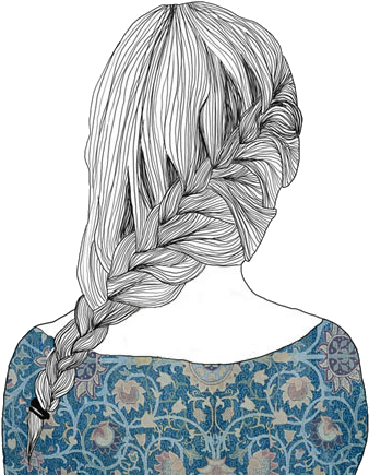 Pics For > Vintage Girl Drawing Tumblr Png - Girl Drawing Png (413x472), Png Download