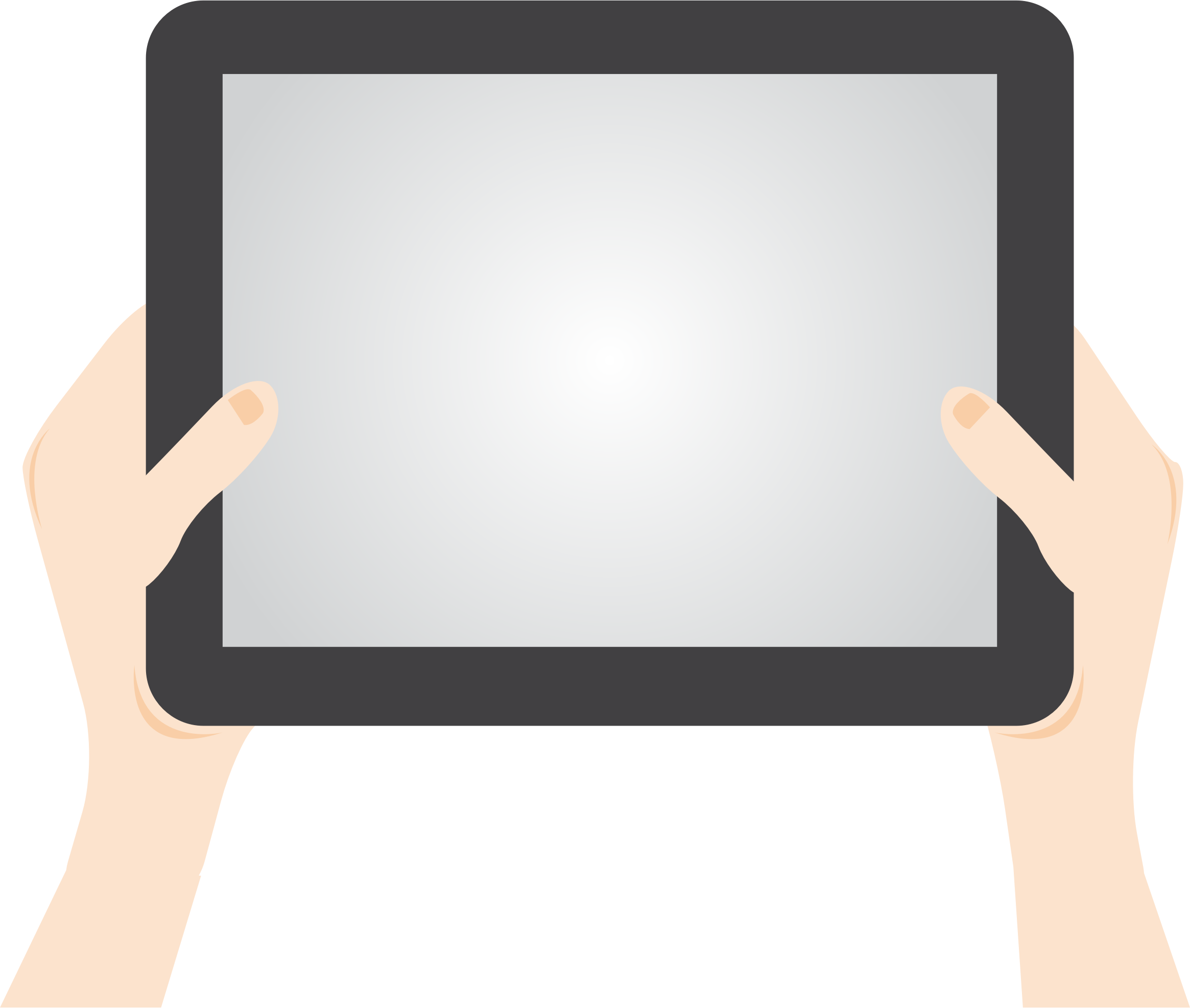 This Free Icons Png Design Of Person Holding Tablet (2330x1974), Png Download