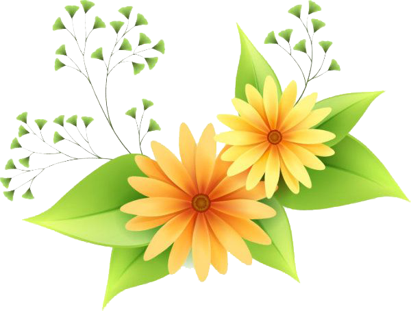 Flowers Vectors Png Clipart - Flowers Vector (600x454), Png Download
