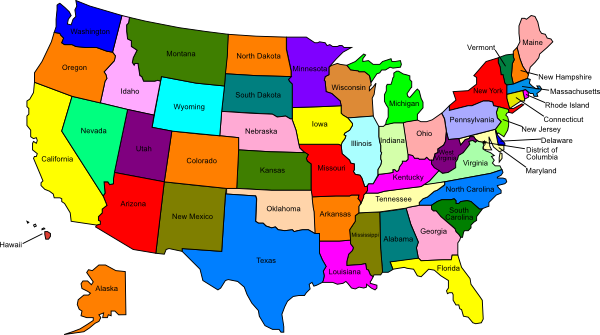 Us Map Usa Clipart Dromiba - Red And Blue States 2018 (600x335), Png Download