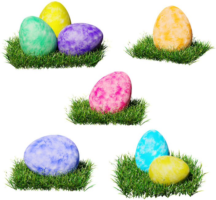 Easter, Egg, Colorful, Colored, Easter Nest, Grass, - Easter (720x720), Png Download