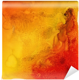 Bright Orange Streaks Watercolor Wall Mural • Pixers® - Modern Art (400x400), Png Download