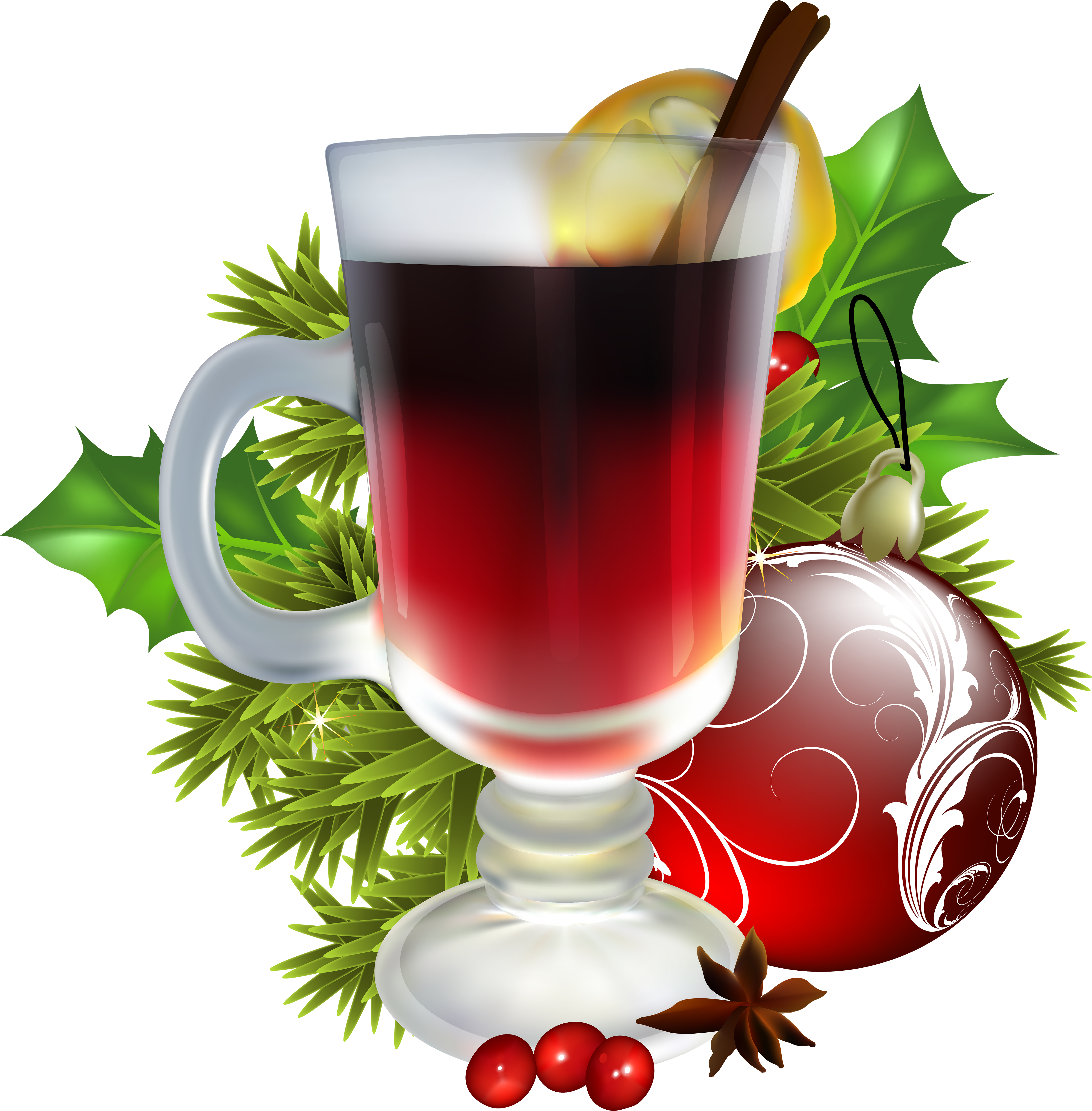 Tea Time And Cupcake Watercolor - Christmas Day (5000x4998), Png Download
